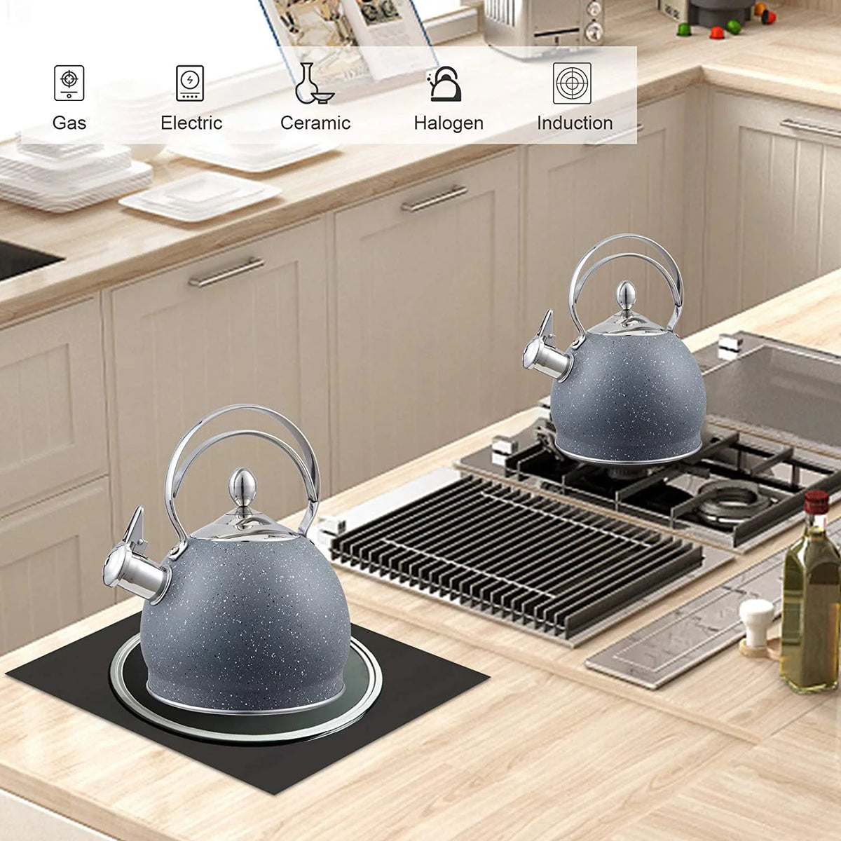 2.5 Qt Stainless Steel Whistling Tea Kettle G658