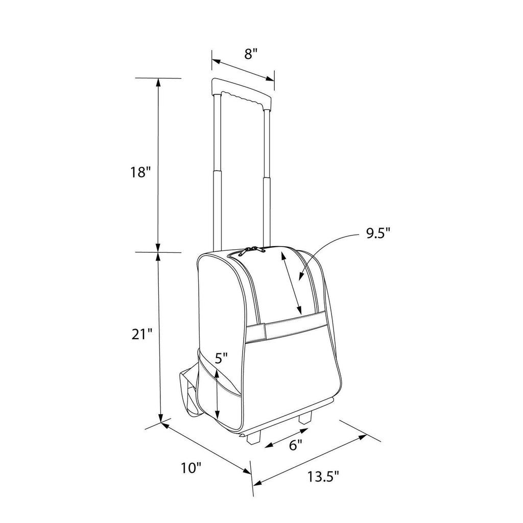 Pet Carrier Trolley with Shock Absorbent Wheels Y84965