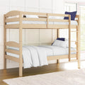 Solid Wood Twin-over-Twin Convertible Bunk Bed Y8559