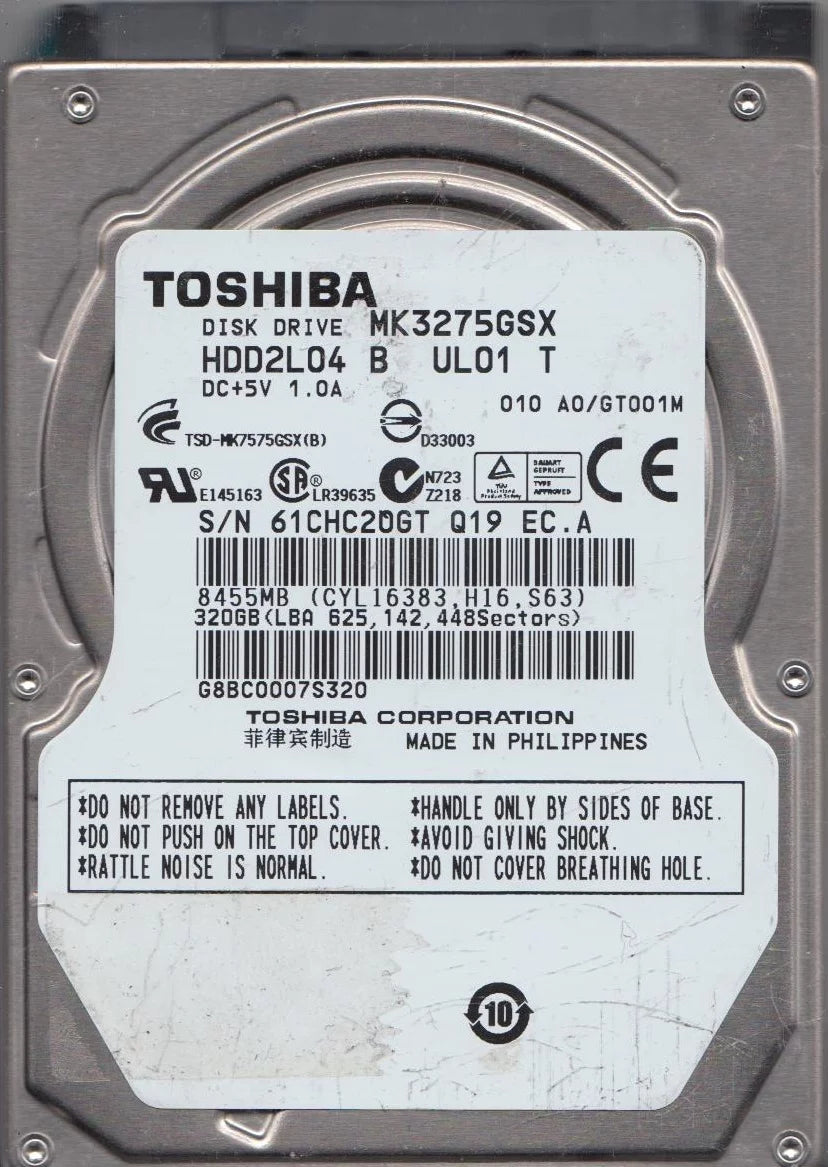 320GB SATA 2.5 Hard Drive E1290