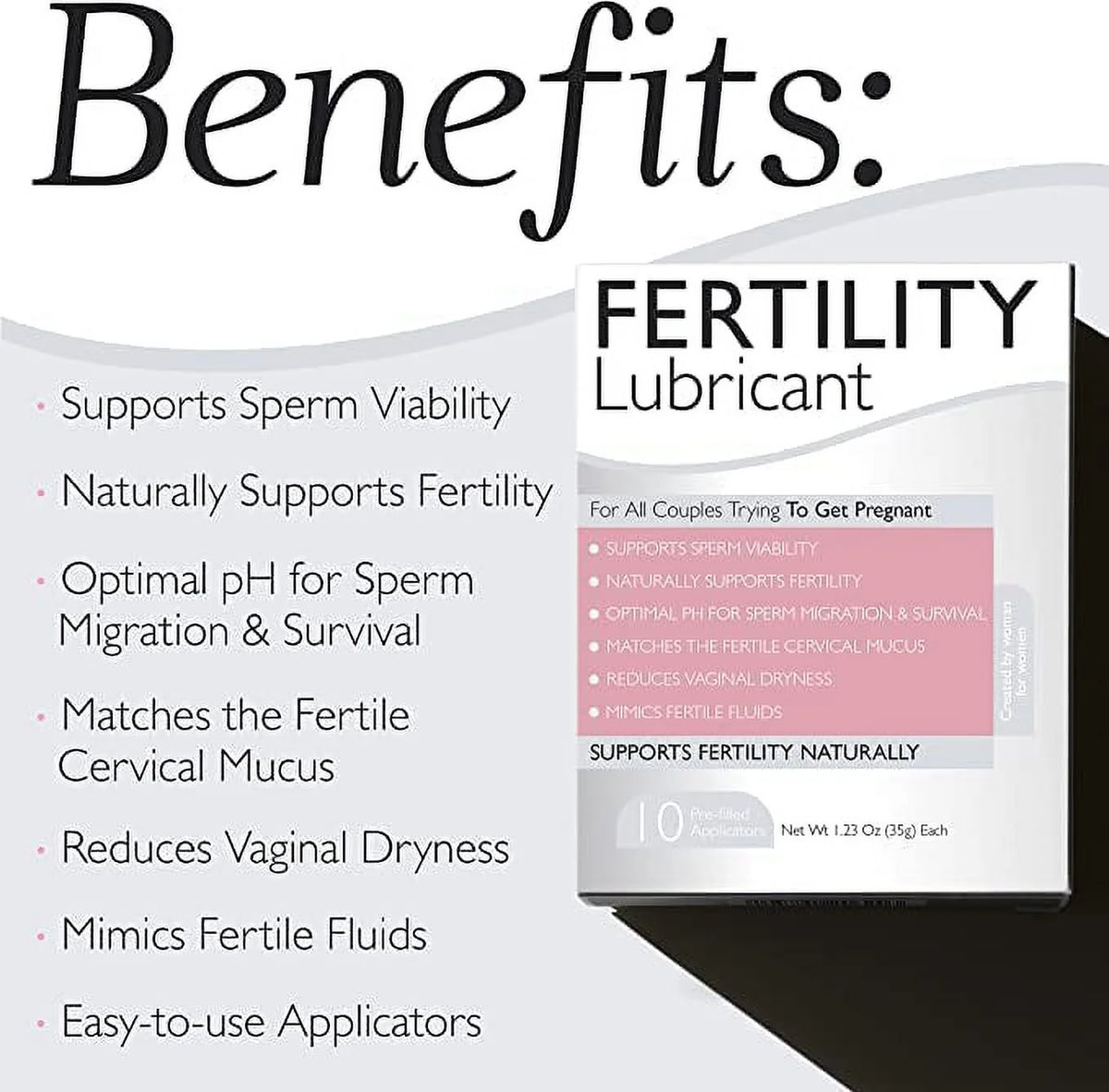 Fertility Lubricant with 10 Pre-Filled Applicators V5474