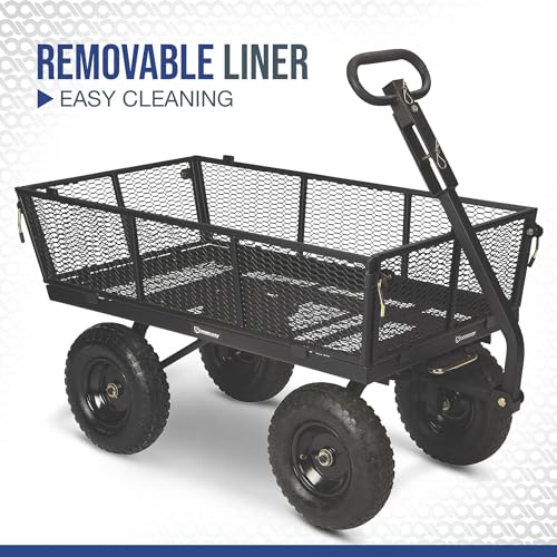 Steel Dump Cart with Removable Liner, 1200-Lb. Capacity J5047