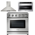 36 Electric Range, Range Hood, Microwave N940