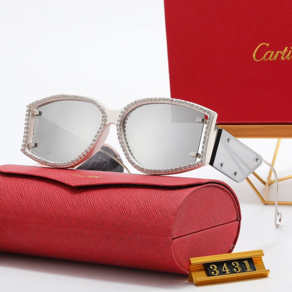 Luxury Rhinestone Polarized Sunglasses S454