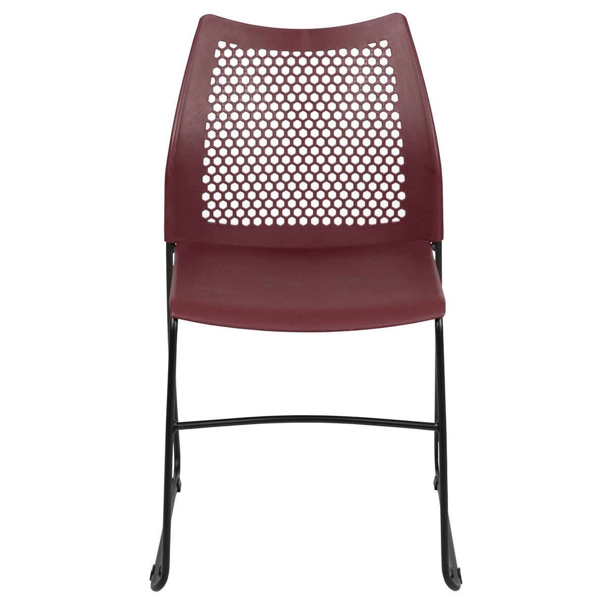 Burgundy Stack Chair with Air-Vent Back T554
