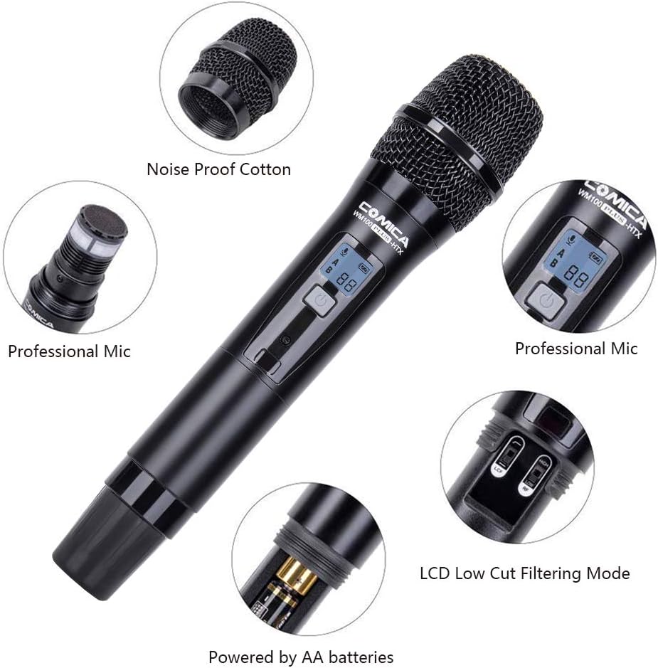 UHF Wireless Handheld Transmitter Lavalier Microphone System X55033
