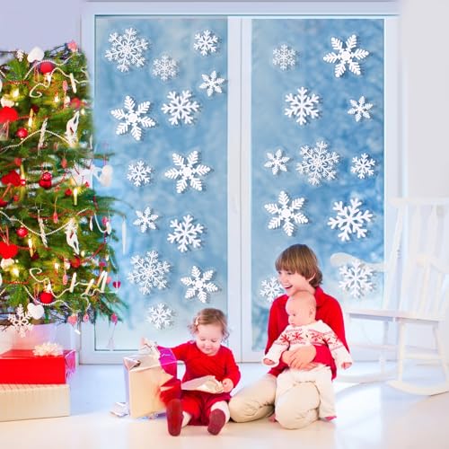 White Snowflakes Window Stickers R92448