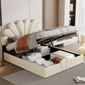 Queen Size Beige Platform Bed N3199