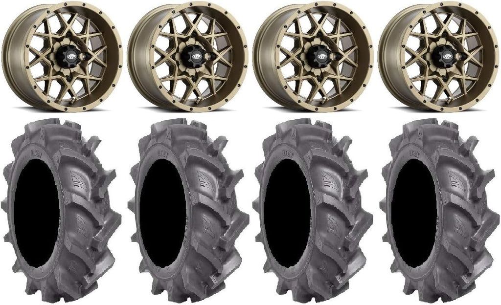 14 Wheels Bronze 28 Tires 4x110 Bolt Pattern 10mmx1.25 Lug Kit N845