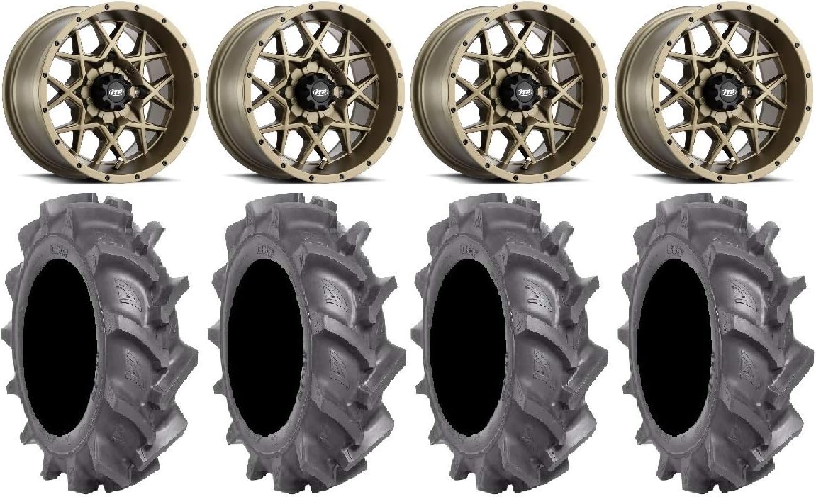 14 Wheels Bronze 28 Tires 4x110 Bolt Pattern 10mmx1.25 Lug Kit N845