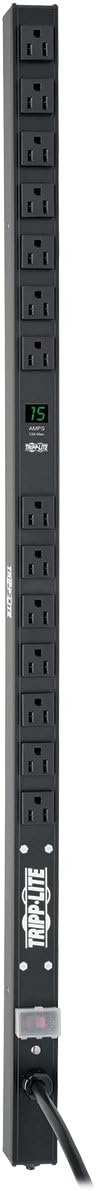 Metered PDU, 15A, 8 Outlets, 120V, 15 ft. Cord, 0U Vertical Rack-Mount Power Z619423