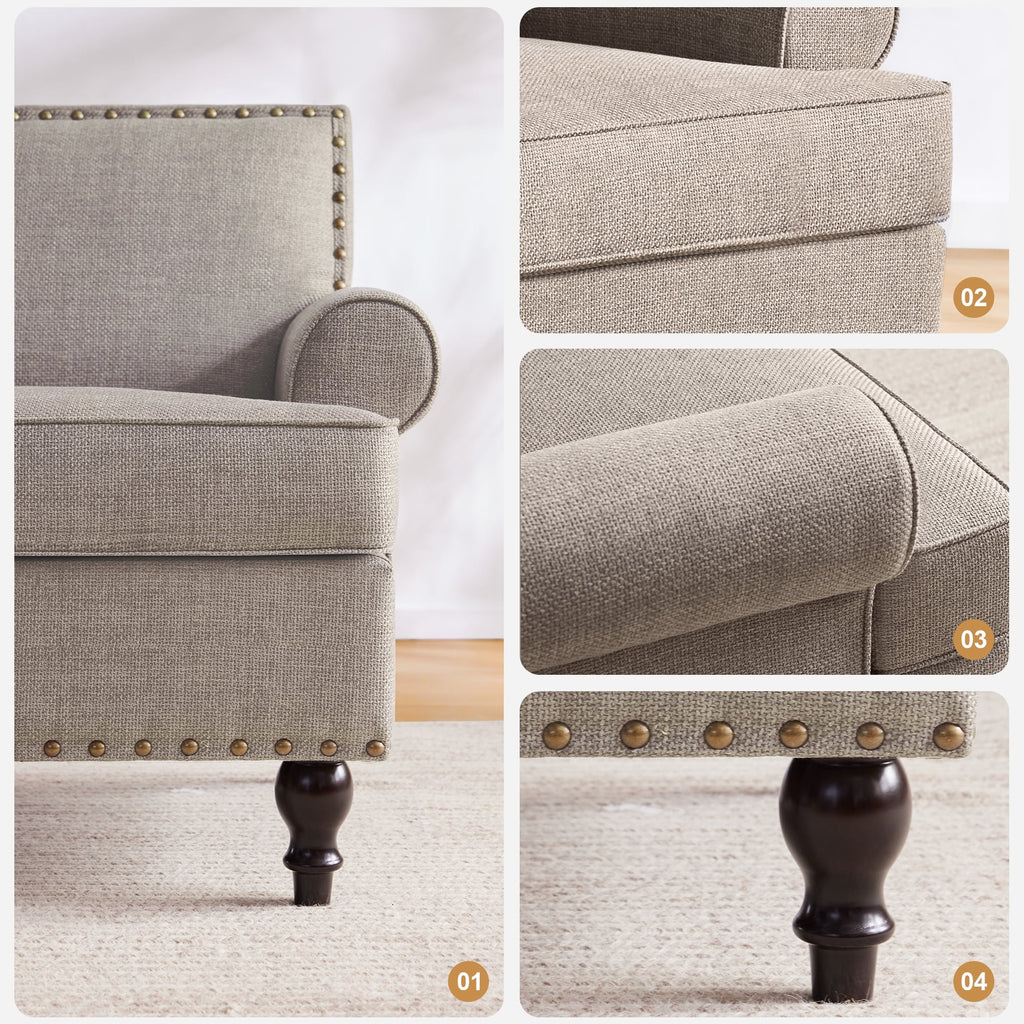 Brown Upholstered Accent Chair X51977