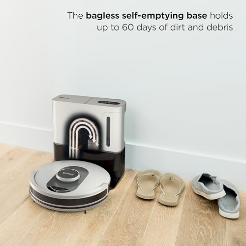 Voice Control Robot Vacuum with Home Mapping, Self-Empty Base, Cool Grey R769
