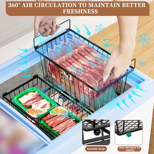 4 Pack Leak-Proof Freezer Organizer Bins P332