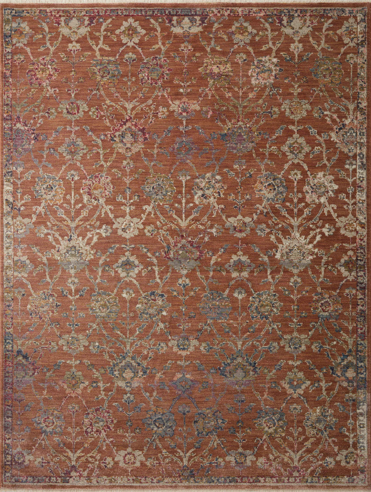 6'3 x 9' Terracotta Rug U8747