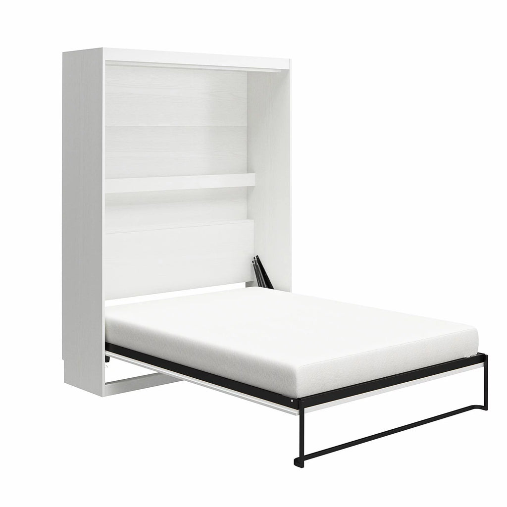White Full Size Wall Bed E20319