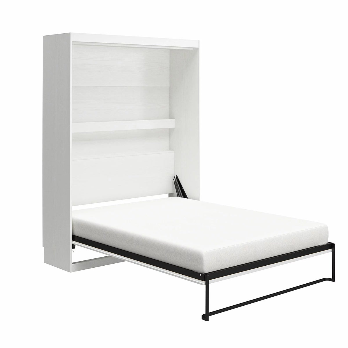 White Full Size Wall Bed E20319