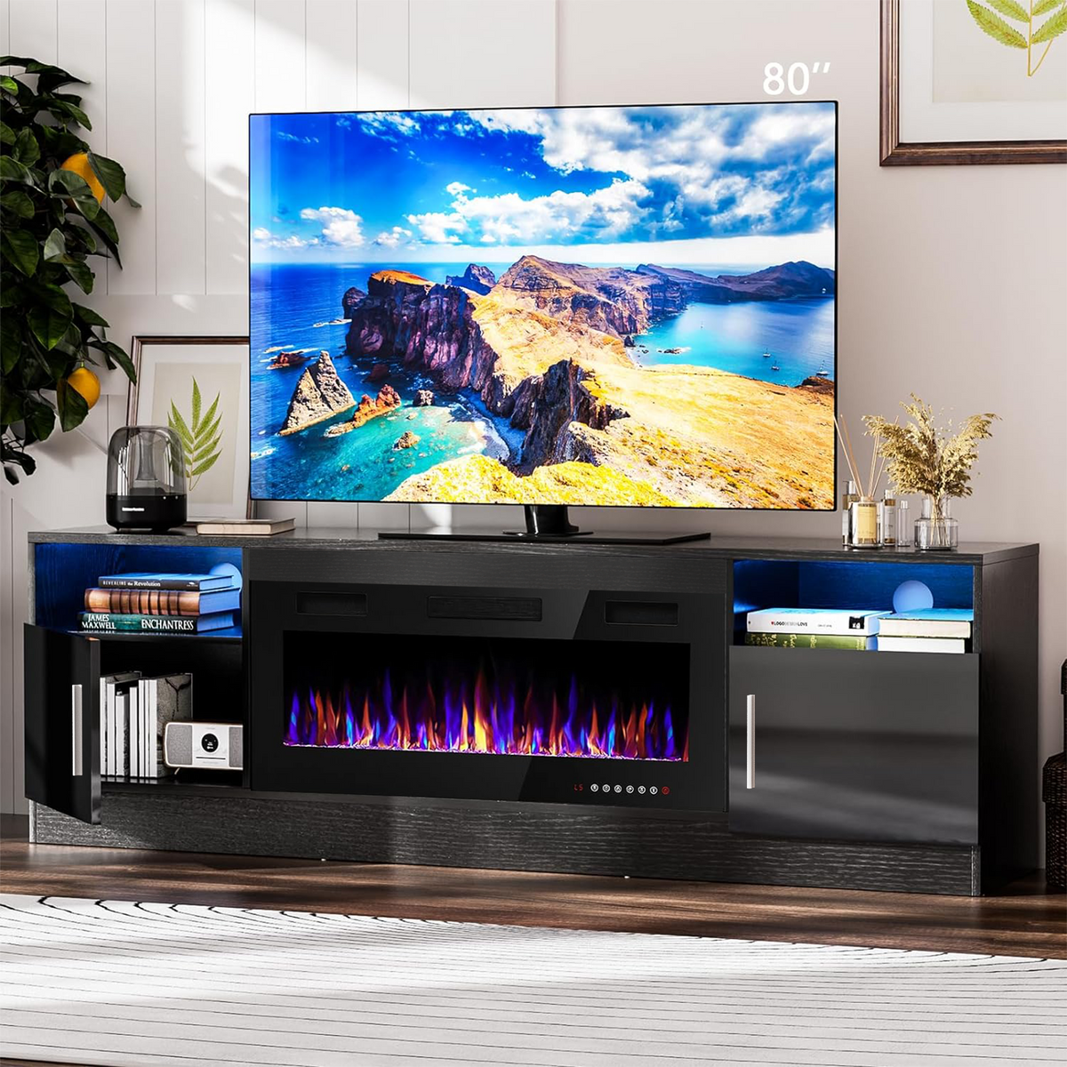 Fireplace TV Stand with 18'' Fireplace A261