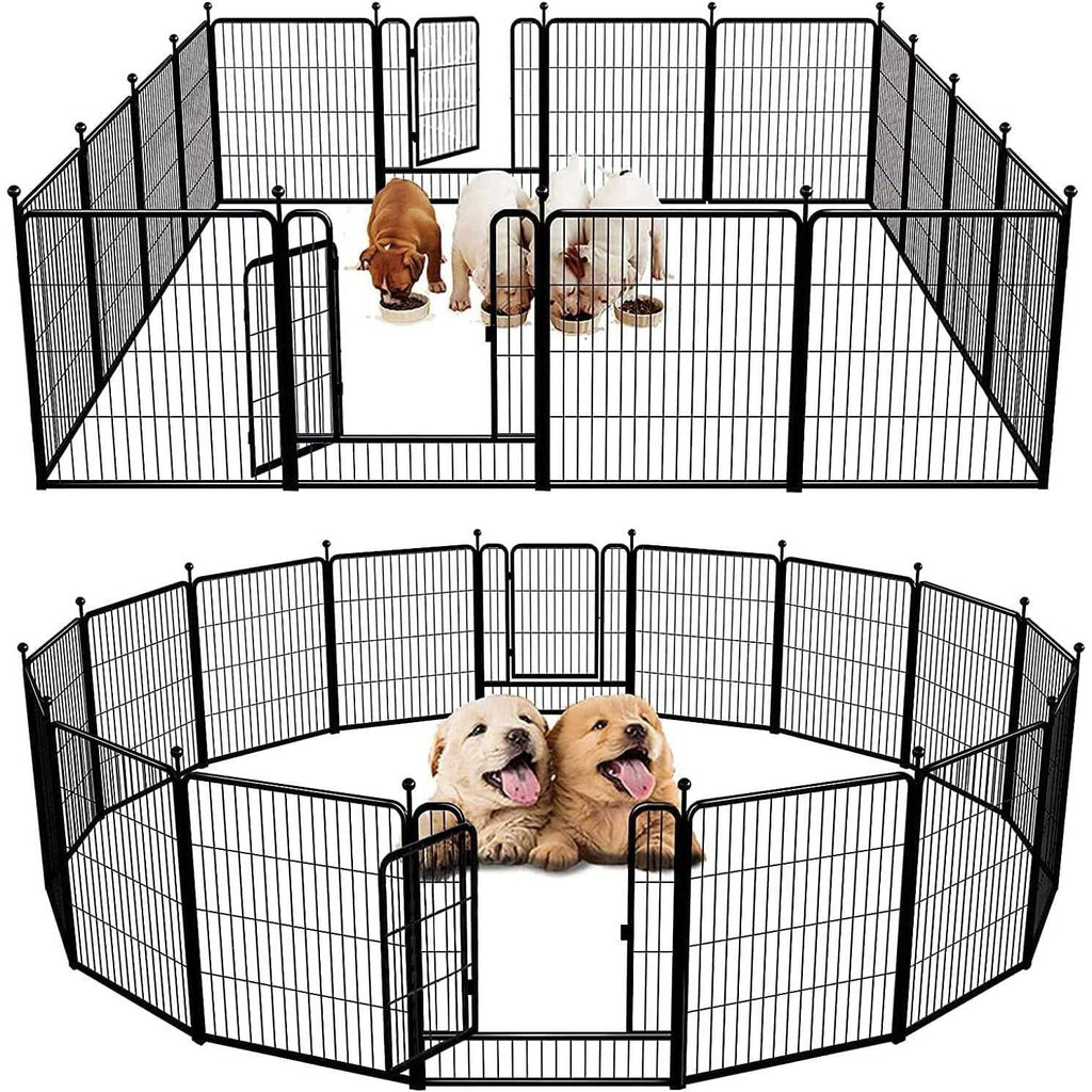 Dog Playpen Outdoor Panels with Doors W808253