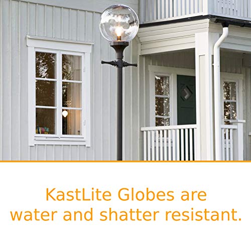 14" White Acrylic Lamp Post Globe W876399