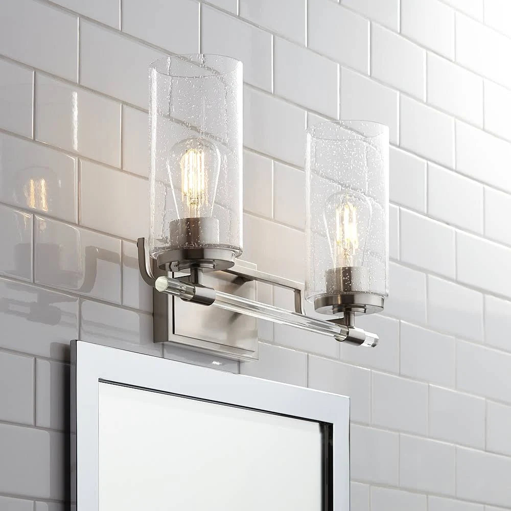 Brushed Nickel 2-Light Wall Light H2285