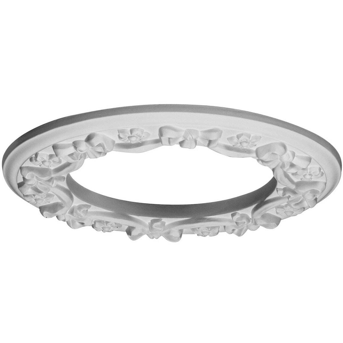 Ribbon with Bow Ceiling Medallion Hand-Painted Gold B6035