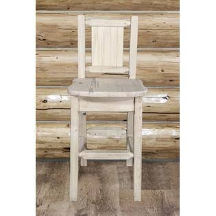 Counter Height Barstool with Laser Engraved Moose Design G706
