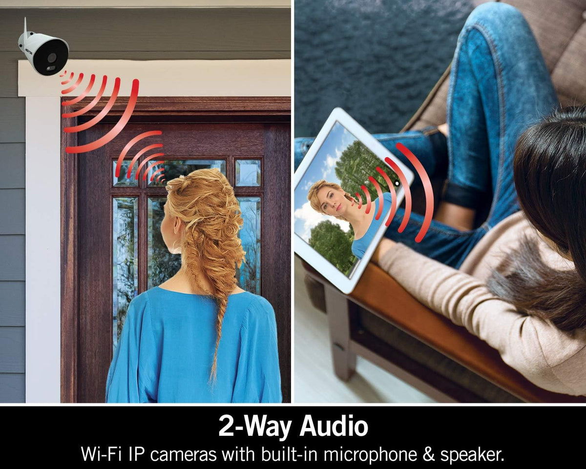 1080p Wi-Fi Smart Security System with 4 Cameras and 1TB Hard Drive O437