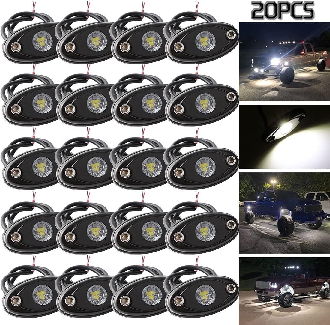 White LED Rock Lights 20PCS Waterproof L456
