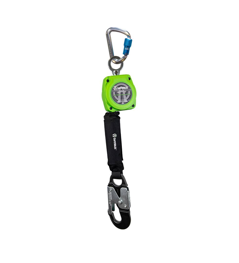 6 ft Web Retractable with Aluminum Snap Hook & Aluminum Carabiner P205