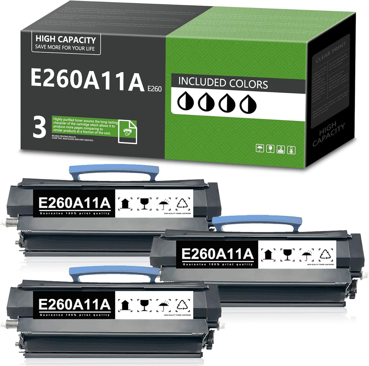 Remanufactured Toner Cartridge Replacement (3 Black) U812596