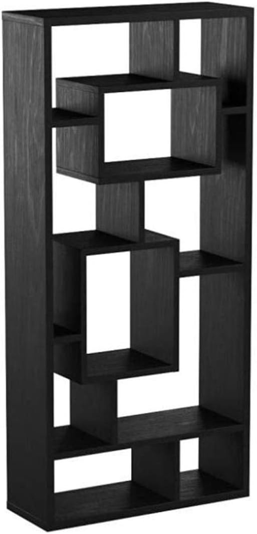 Black Oak 10-Shelf Bookcase W6037