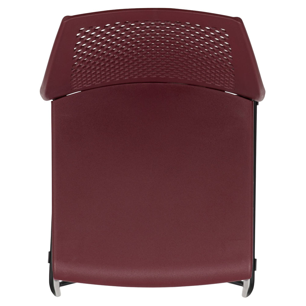 Burgundy Stack Chair with Air-Vent Back T554