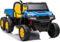 12V 2 Seater Kids Ride On Car with Remote Control 4WD Ride On Truck with Working Dump Bed Battery Powered 6 Wheels Ride On Toys Car, Bluetooth, Music Play, Green V455820