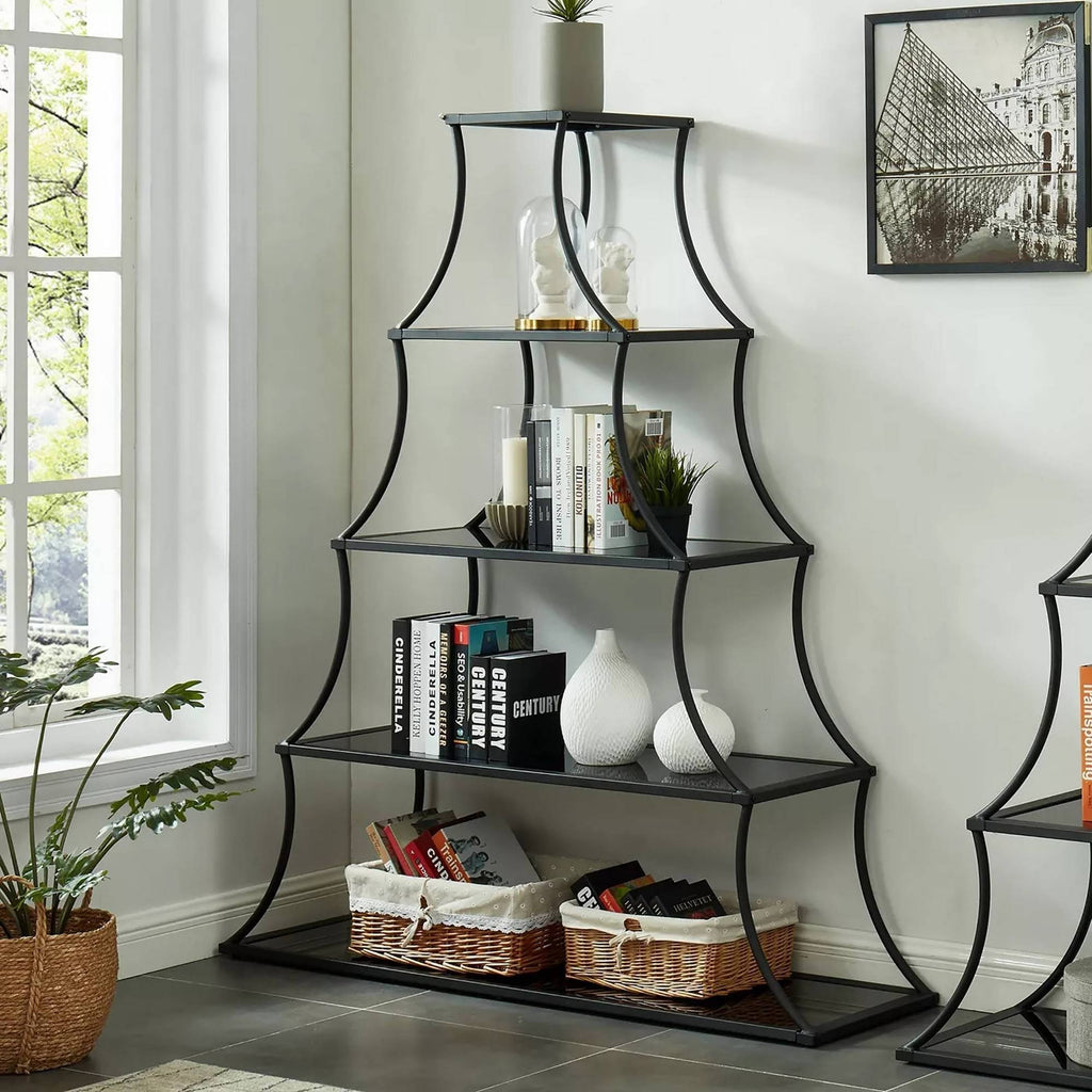5 Shelf Bookshelf Sand Black U16530