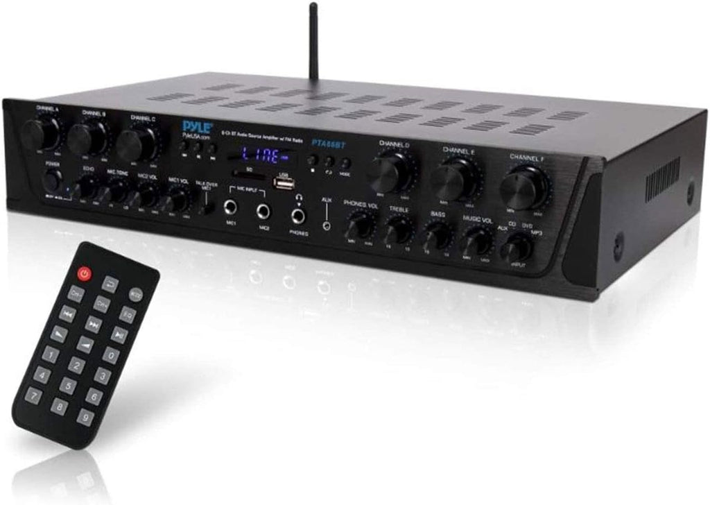 500W 4 Channel Bluetooth Stereo Amplifier with USB J4335