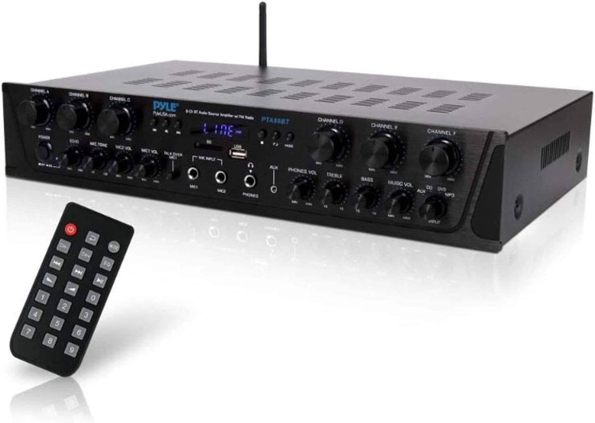 500W 4 Channel Bluetooth Stereo Amplifier with USB J4335