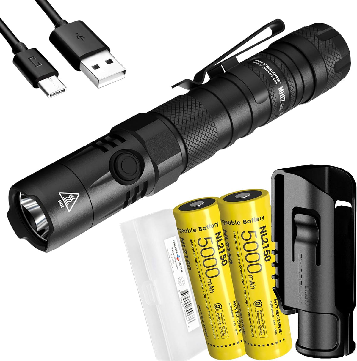 1200 Lumen USB-C Rechargeable Tactical Flashlight Q18750
