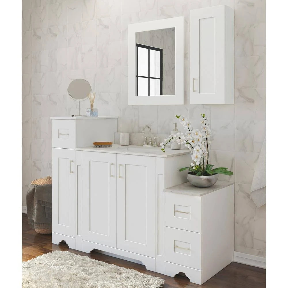 12 in. W Linen White Wall Cabinet Z222261