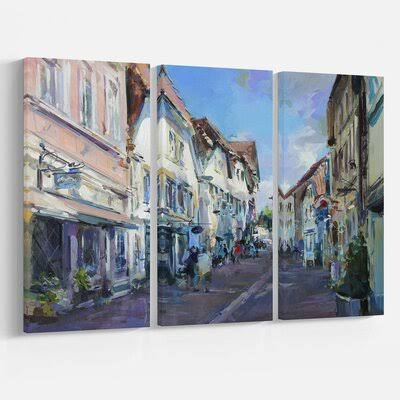 Oil Painting Print Multi-Piece Image on Wrapped Canvas F84172