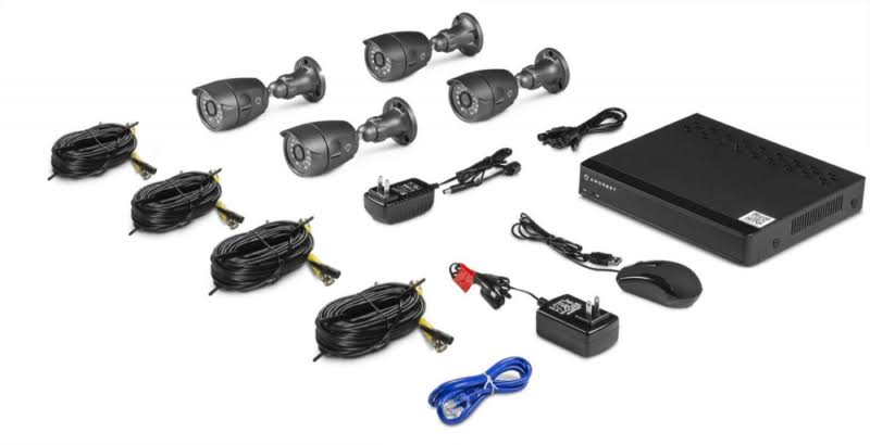 4-Channel DVR Security System with 4 Weatherproof Bullet Cameras U44972
