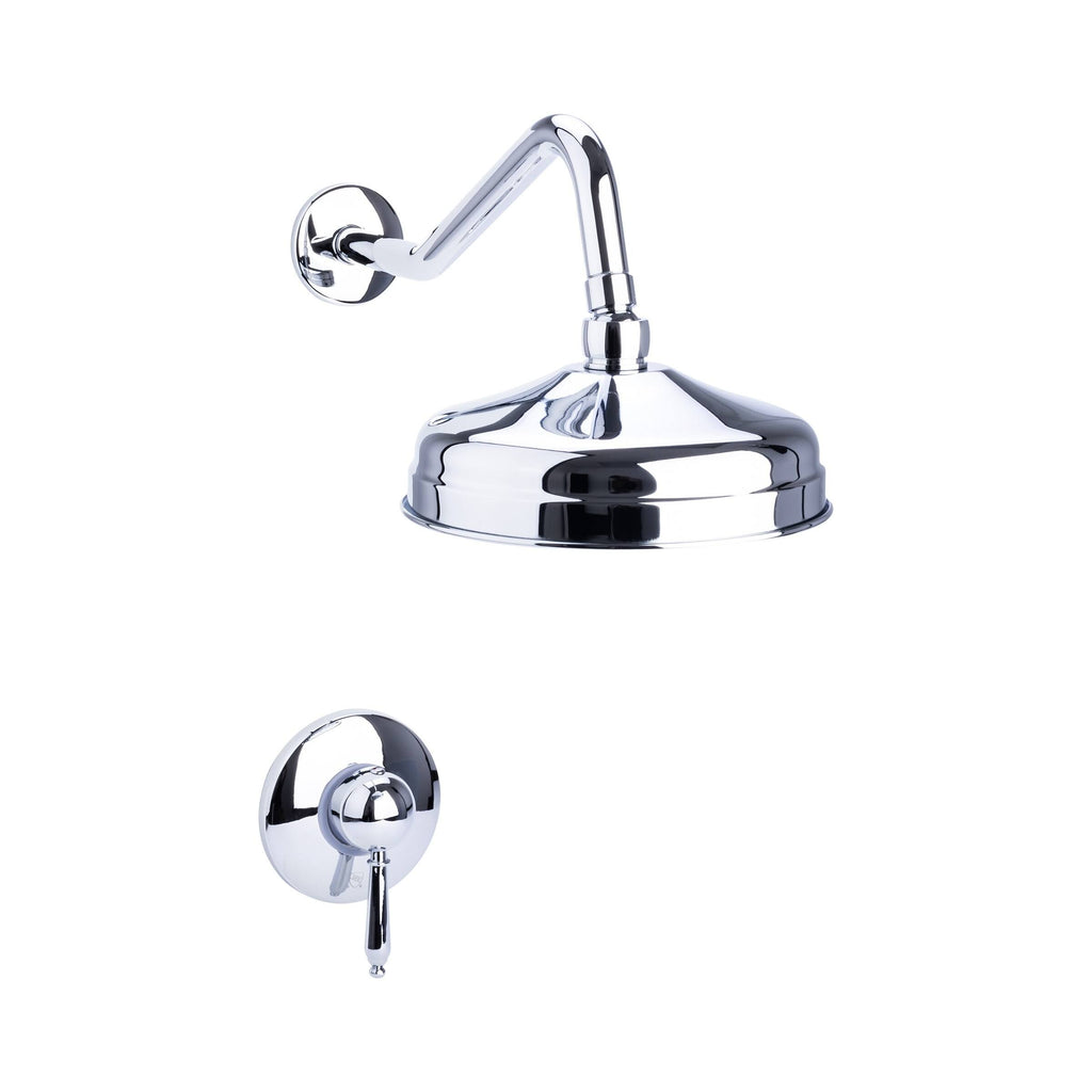 Traditional Rain Can Shower Set with Valve Chrome K261671