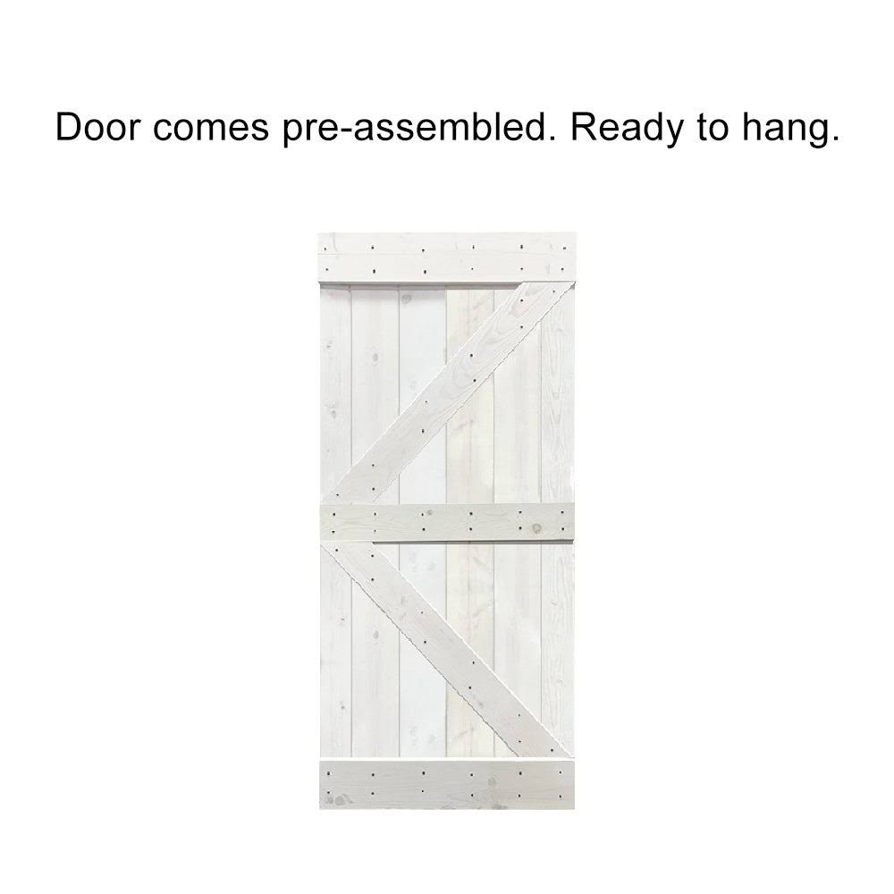 36 in. x 84 in. Wood Interior Sliding Barn Door with Hardware Kit N230