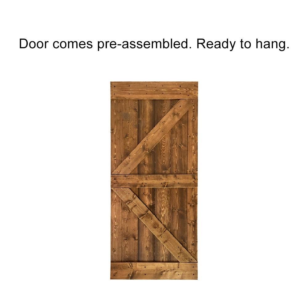 36 in. x 84 in. Wood Interior Sliding Barn Door with Hardware Kit N230