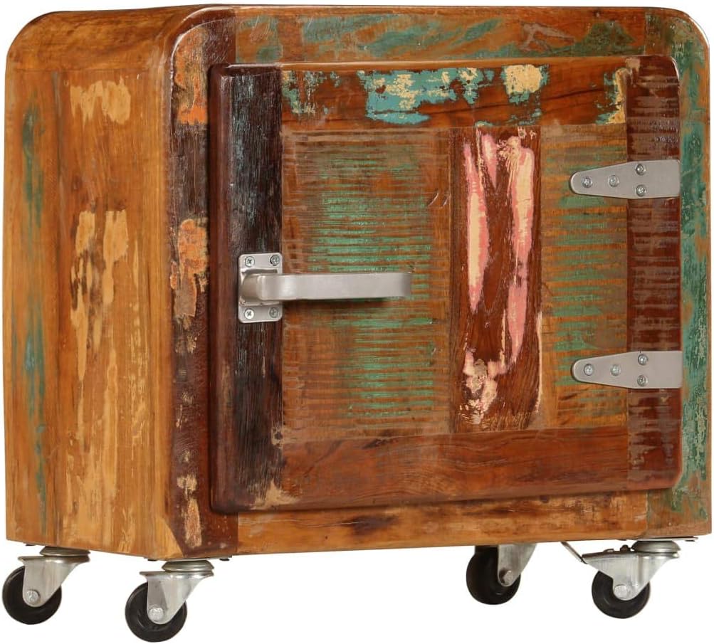 Solid Reclaimed Wood Bedside Cabinet 19.7x11.8x19.7 W383