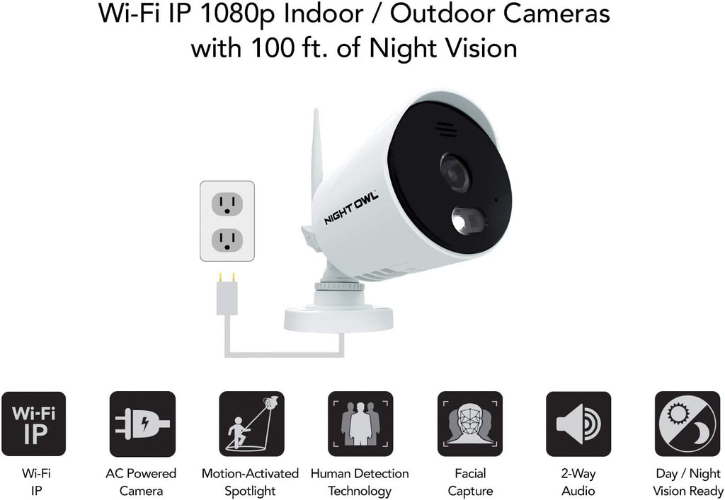1080p Wi-Fi Smart Security System with 4 Cameras and 1TB Hard Drive O437
