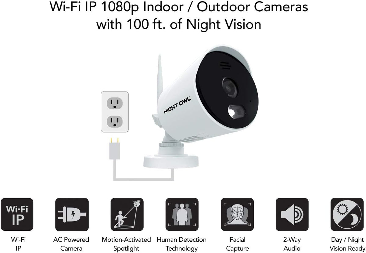 1080p Wi-Fi Smart Security System with 4 Cameras and 1TB Hard Drive O437