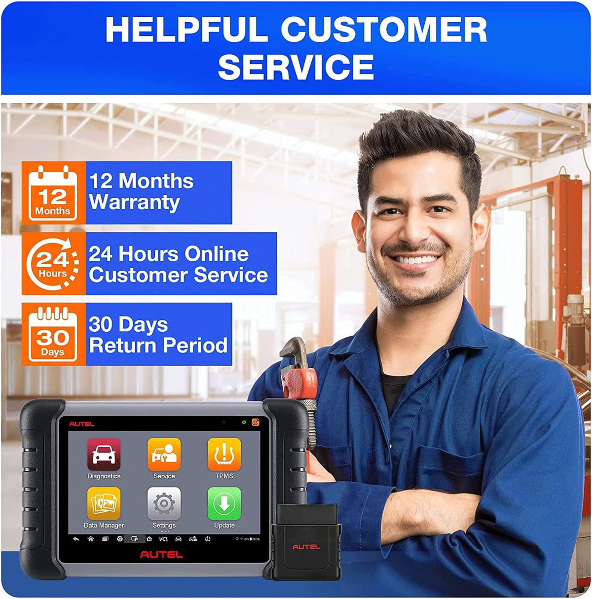 OBD2 Diagnostic Tool with TPMS and Sensor Programming W12332