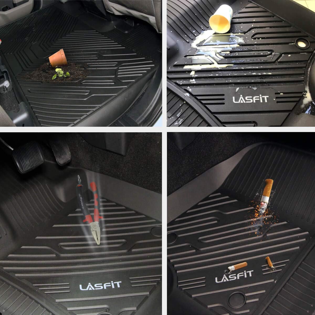 Black All Weather TPE Floor Liners Q771510