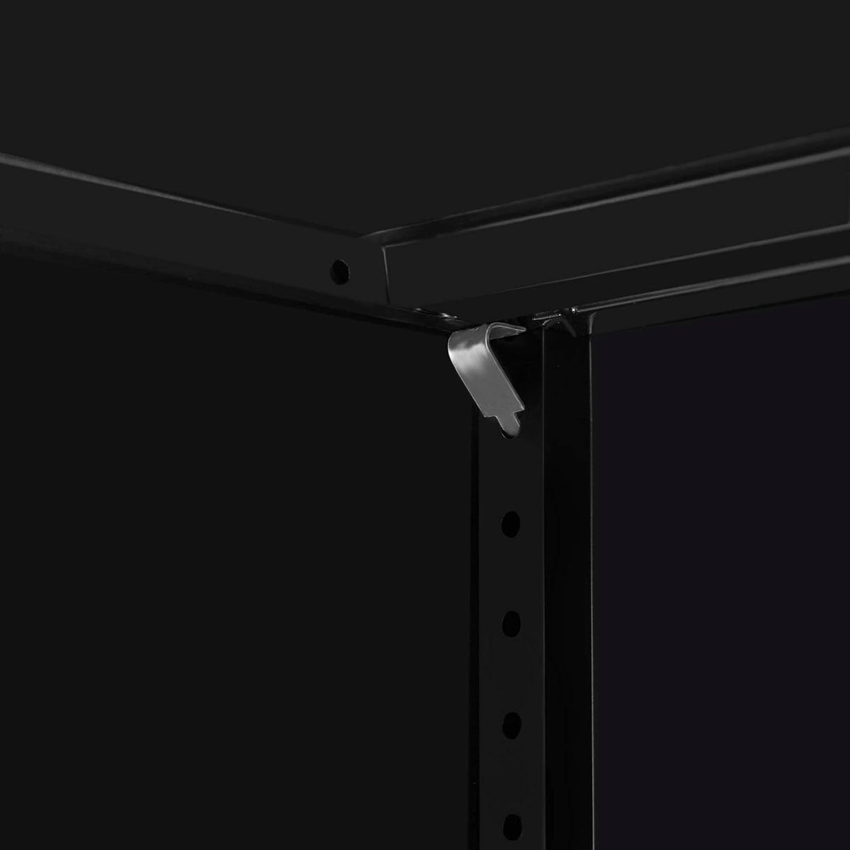 72 Inches Black Steel Storage Cabinet with Shelves U106660